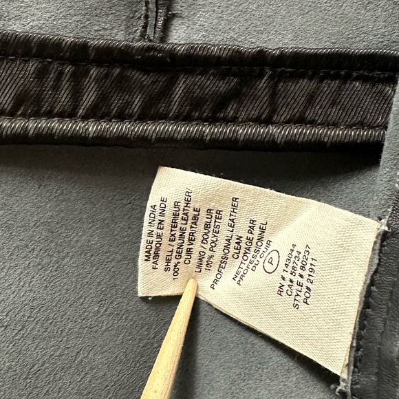 Avec Les Filles real leather large pants blue-gray - Picture 5 of 7